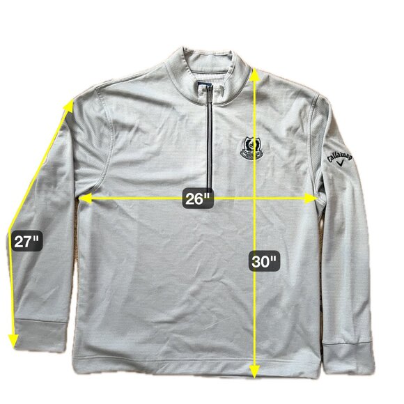 Callaway Weather Series Broadmoor Invitation  Pullover XL Gray 1/4 Zip Golf Tech - Picture 9 of 9